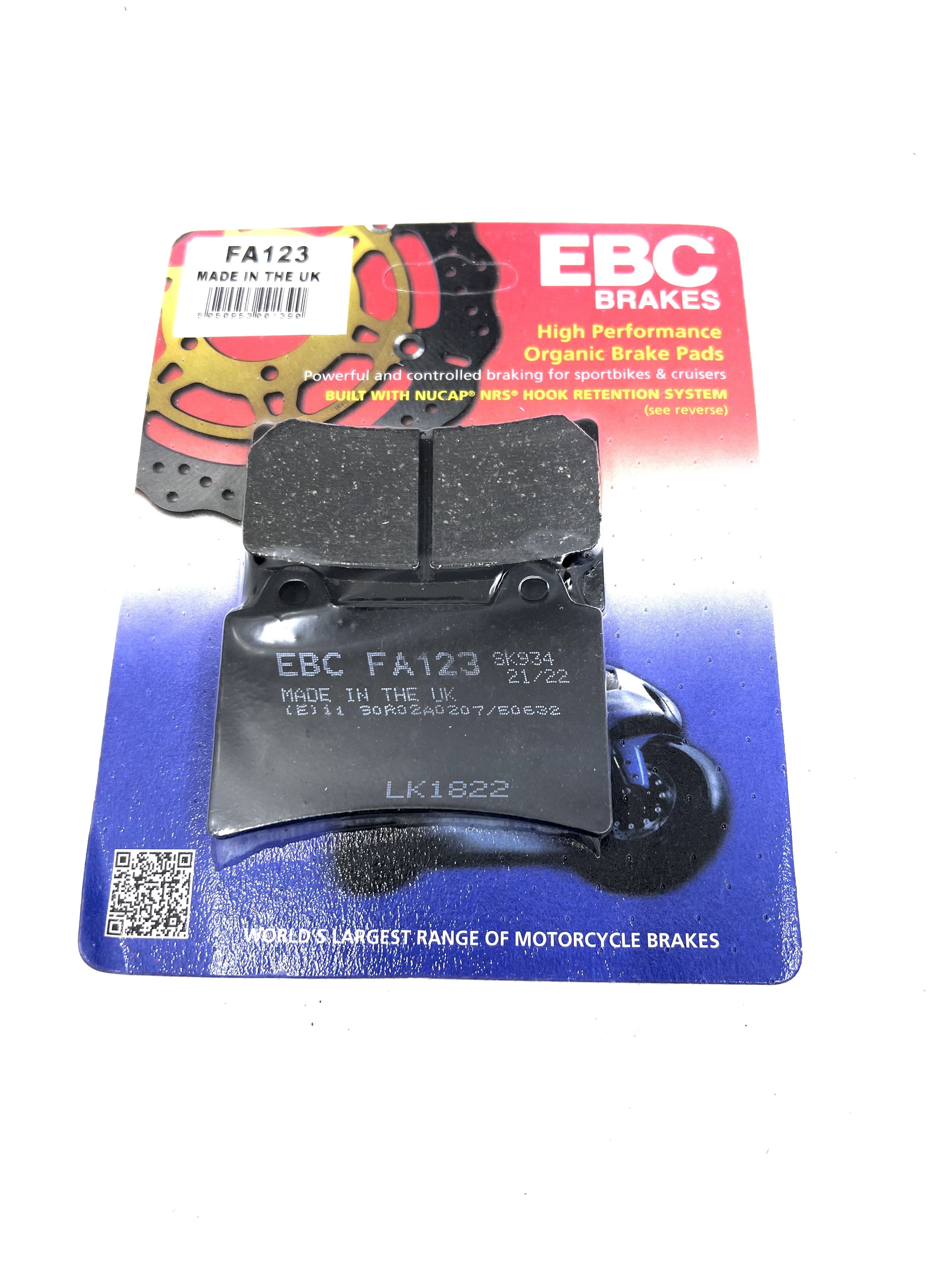 Тормозные колодки EBC Organic 75 x 54 x 10mm FA123