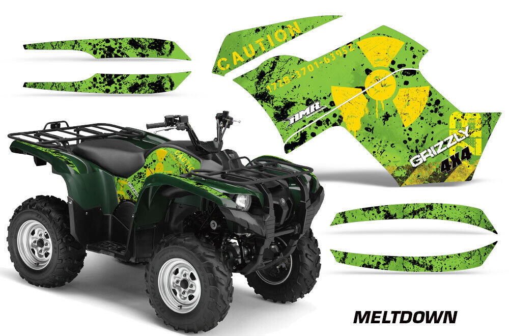 Графика Amr Racing Meltdown зеленая для Yamaha Grizzly 07-13