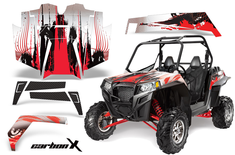Графика AMR Racing CarbonX (красная) для Polaris RZR900XP