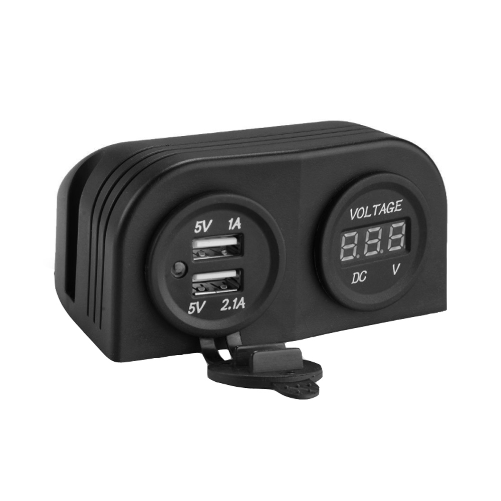 Разъем USB Skipper 5В 3.1А и цифровой вольтметр для крепления на приборную панель sk-ds6-2023/4010