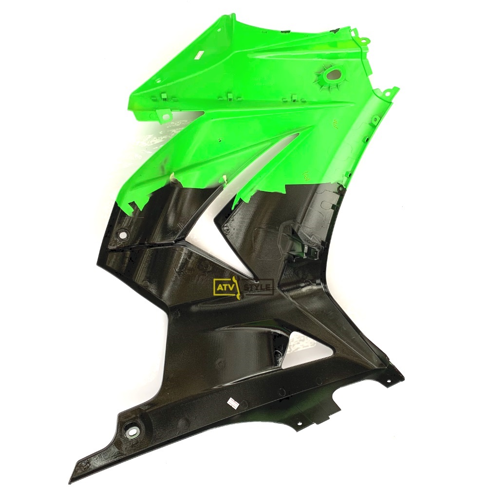 Обтекатель боковой левый черно-зеленый Kawasaki EX250KBFA 55054-5123-774