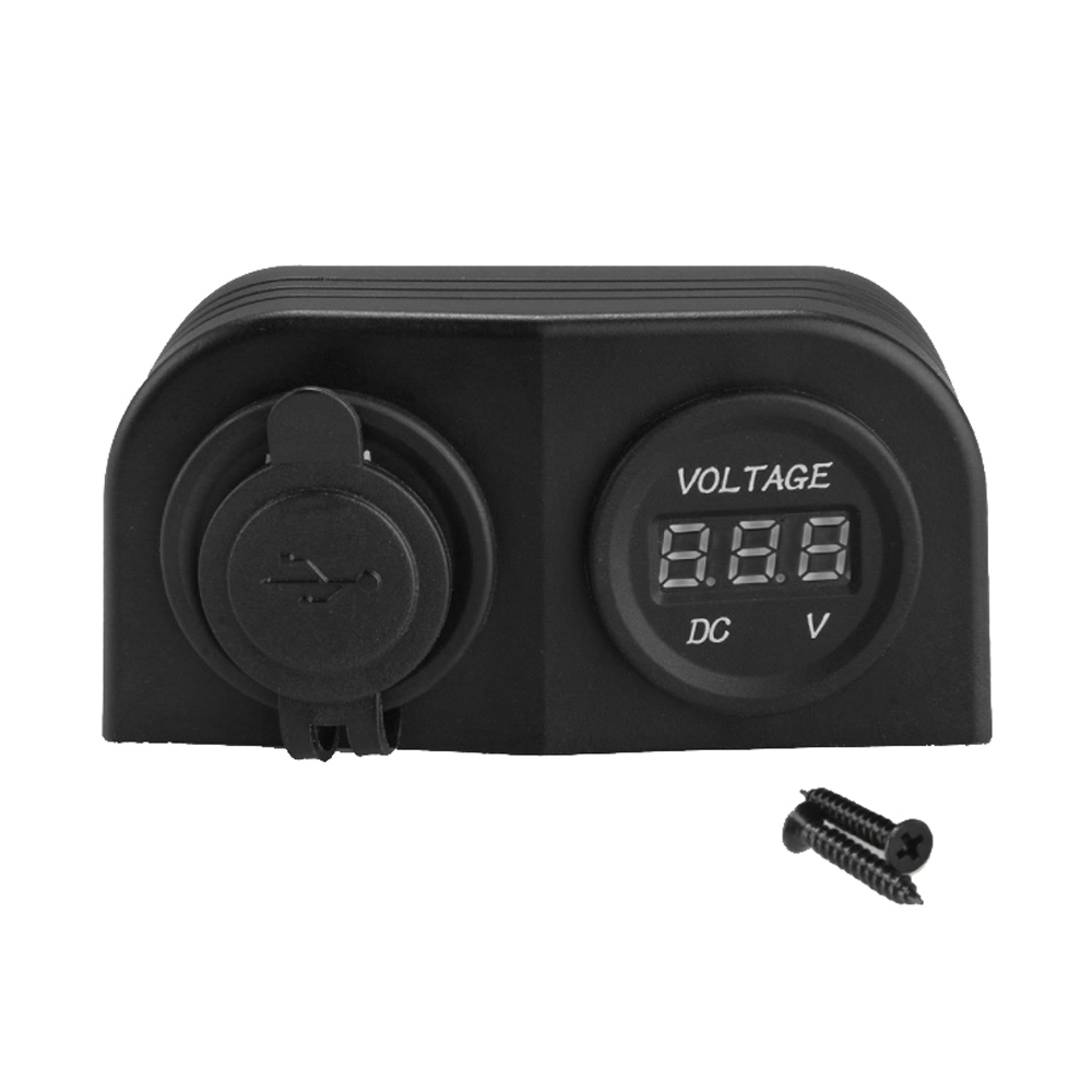 Разъем USB Skipper 5В 3.1А и цифровой вольтметр для крепления на приборную панель sk-ds6-2023/4010