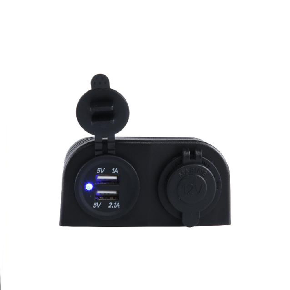 Разъем USB Skipper 5В 3.1А и прикуриватель для крепления на приборную панель sk-ds6-1021/2023
