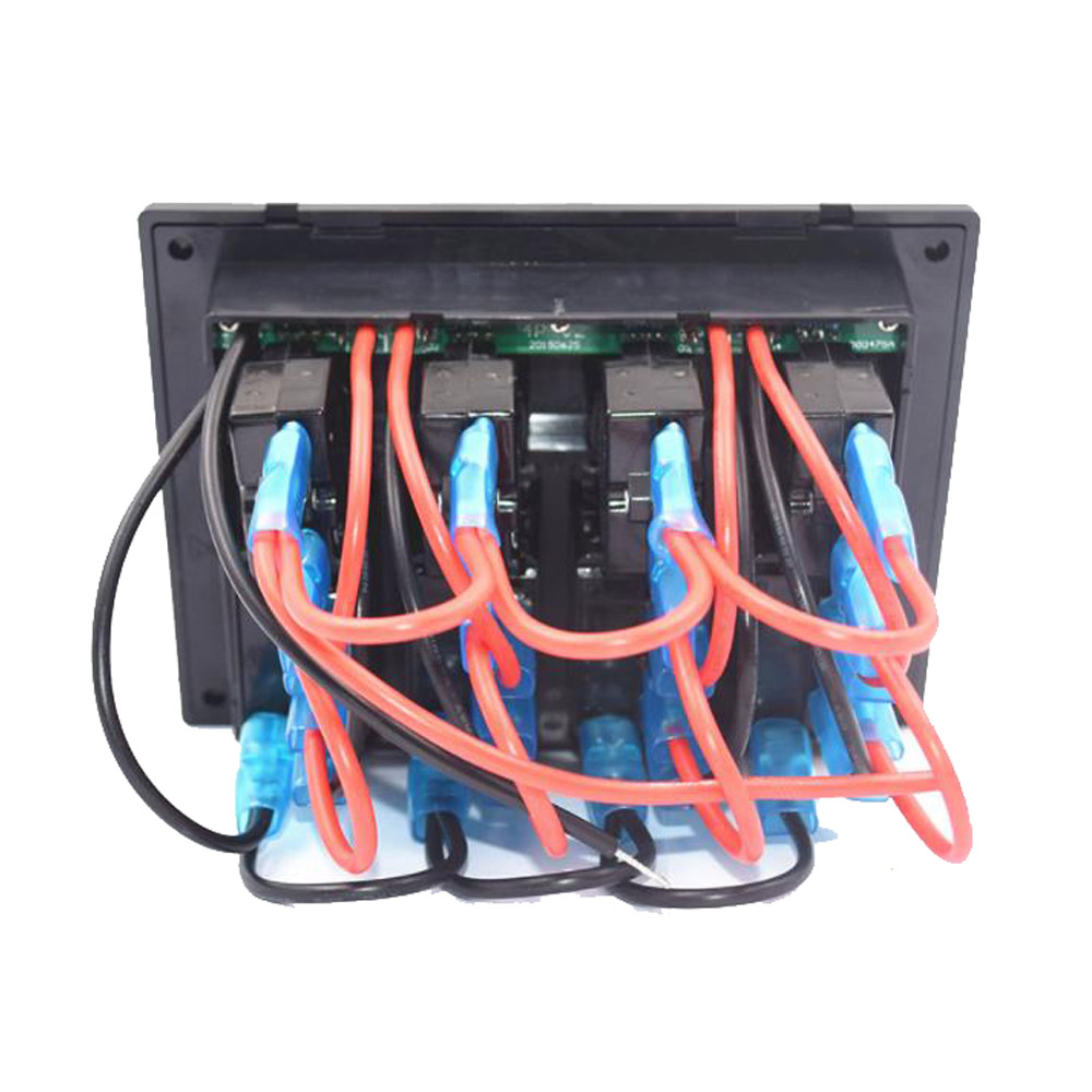 Панель бортового питания Skipper 4 переключателя, индикация sk-bp4s/p