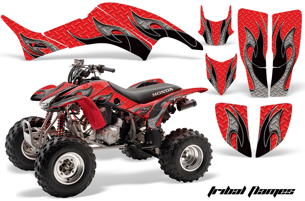 Графика AMR Racing TribalFlames (красно-черная) для Honda TRX400 99-07