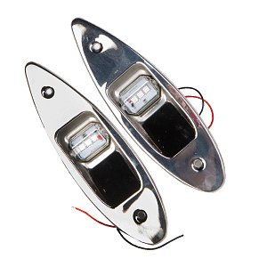 Огни ходовые Skipper врезные нержавеющая сталь, светодиод sk-00195ld