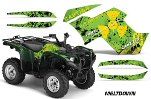 Графика Amr Racing Meltdown зеленая для Yamaha Grizzly 07-13