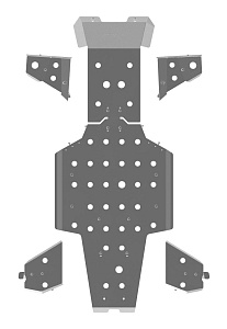 Защита днища без порогов Yamaha Grizzly 550 / 700 2007-2013 г.в. 40.1417