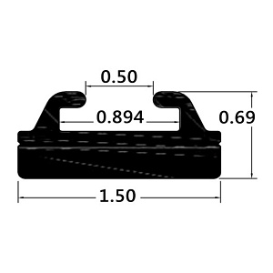 Склиз 1321 мм Графитовый Для Ski Doo 503166600