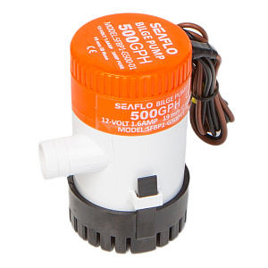 Помпа водооткачивающая SeaFlo трюмная, 12V 500 галлон/час, патрубок 19 мм sfbp1-g500-01