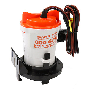 Помпа водооткачивающая SeaFlo трюмная, 12V 600 галлон/час, патрубок 19 мм sfbp1-g600-03