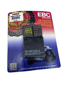 Тормозные колодки EBC Organic 52.5 x 53 x 9mm FA063