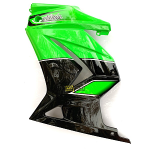 Обтекатель боковой левый черно-зеленый Kawasaki EX250KBFA 55054-5123-774