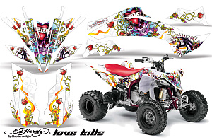 Графика Amr Racing LoveKills (белый фон) для Yamaha YFZ450R