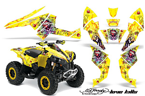 Графика AMR Racing LoveKills (желтая) для Can-am G1 короткий