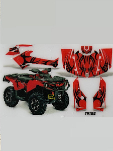 Графика Amr Tribe черно-красная Can-am G2 max