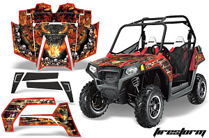 Графика AMR Racing Firestorm (красная) для Polaris RZR800