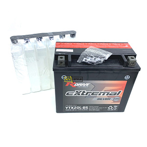 Аккумулятор RDRIVE eXtremal Silver ( -+) , 175х87х155 мм YTX20L-BS