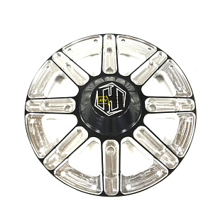 Центральная часть диска  Hiper Sidewinder 14" 4х156 черно-белая CS-PBK01-14