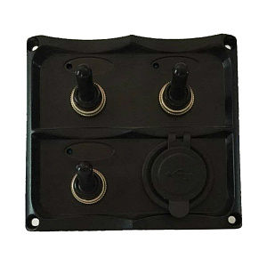 Панель управления  Skipper, 3шт, разъем USB, индикация sk-tf3j/u