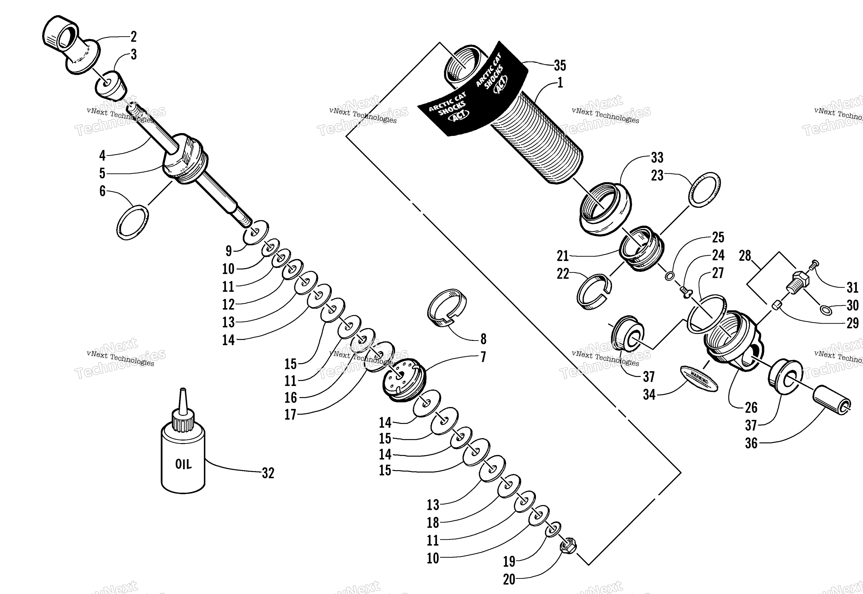 Передняя часть Suspension Shock Absorber