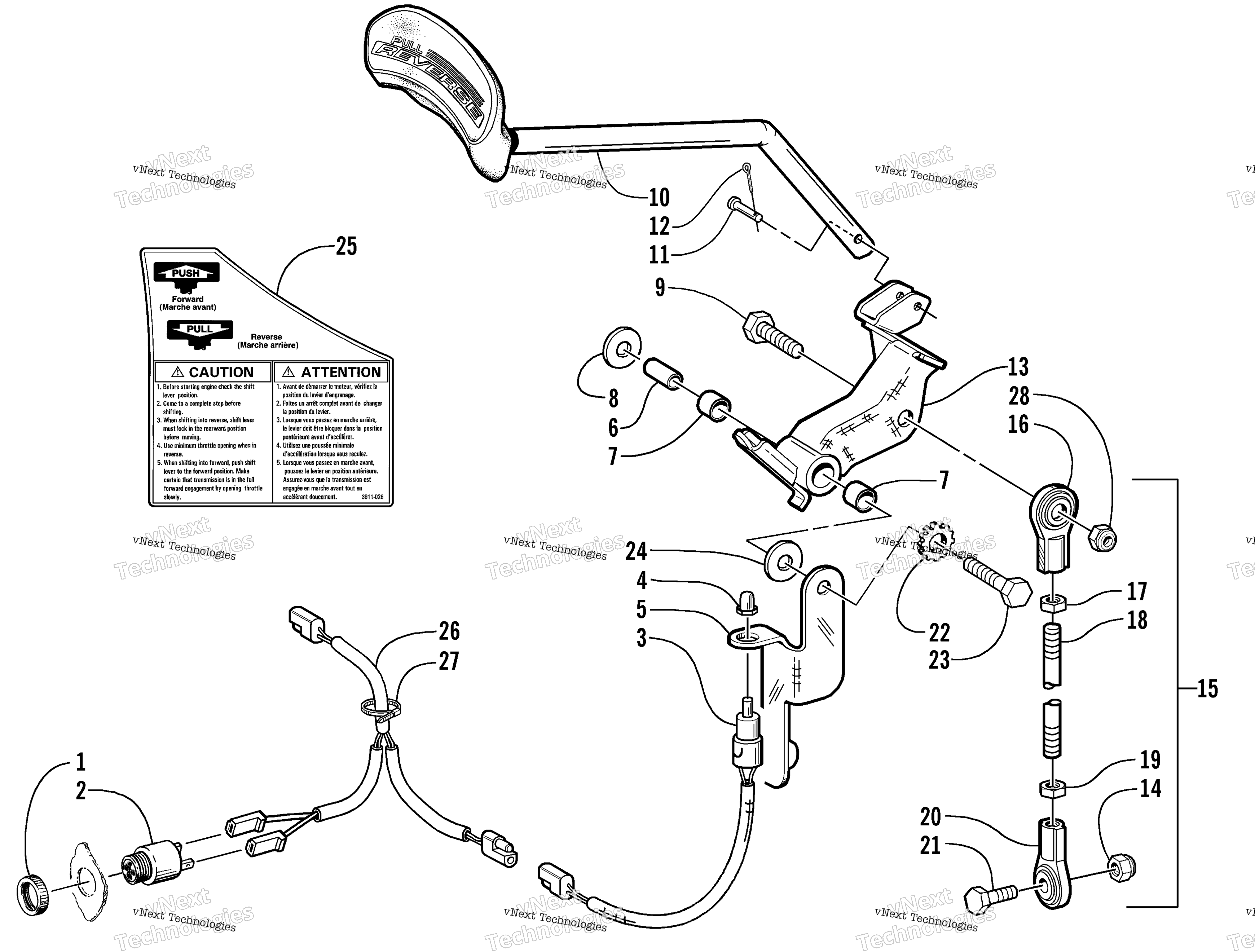 Задняя передача Shift Lever Assembly (Esr)
