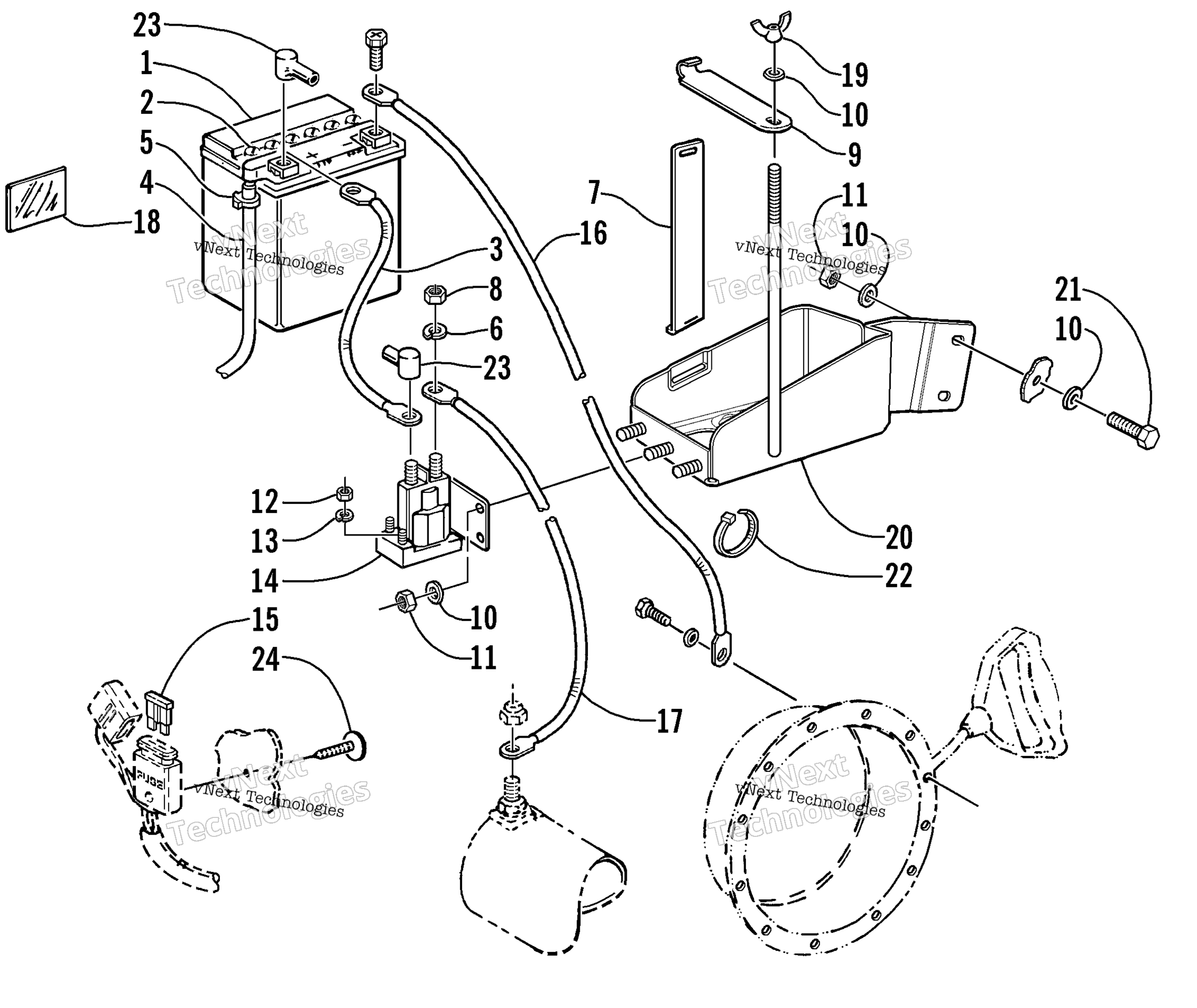 Battery, Solenoid, и Cables (Esr)