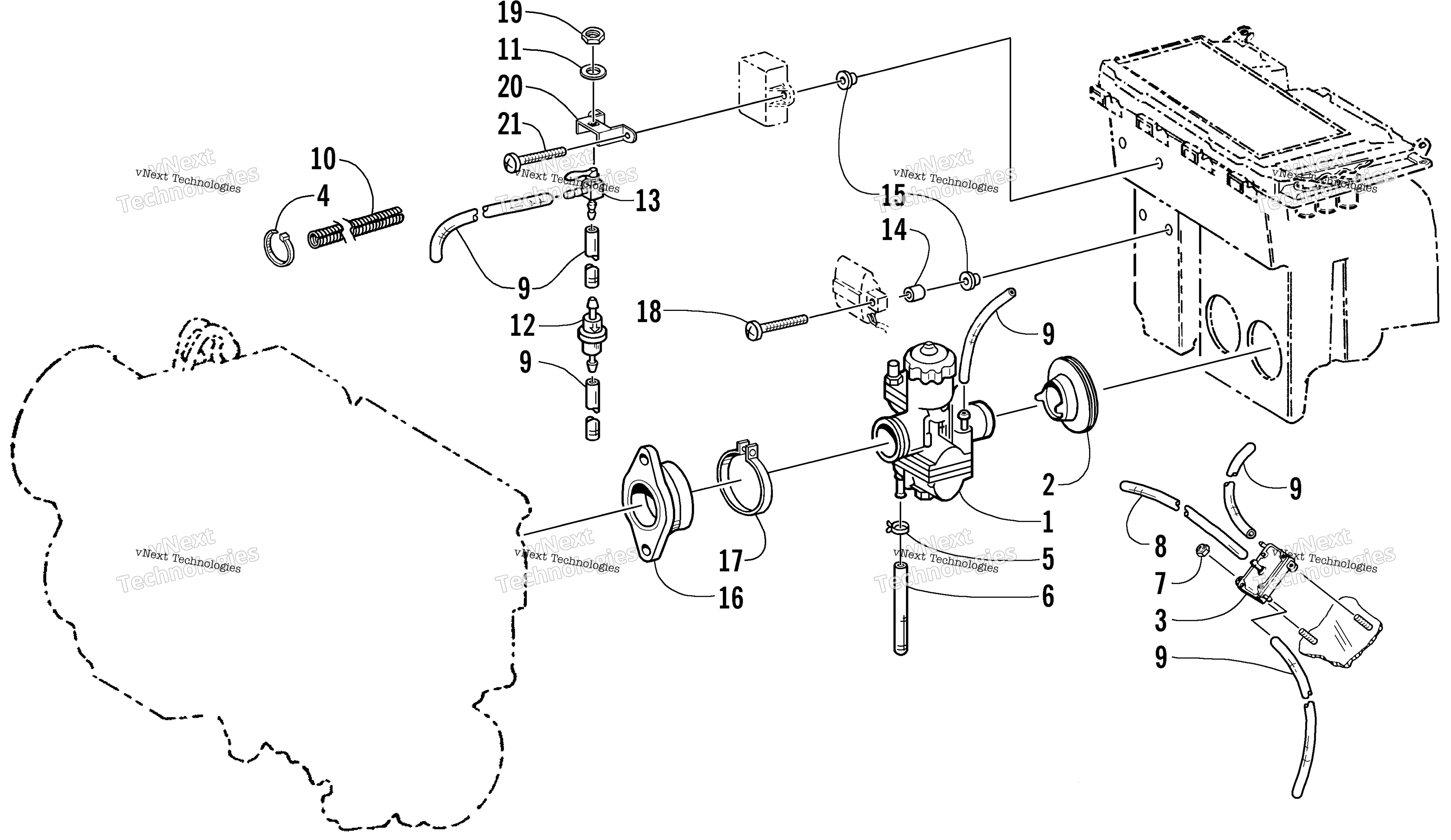 Карбюратор And Fuel Pump Assembly