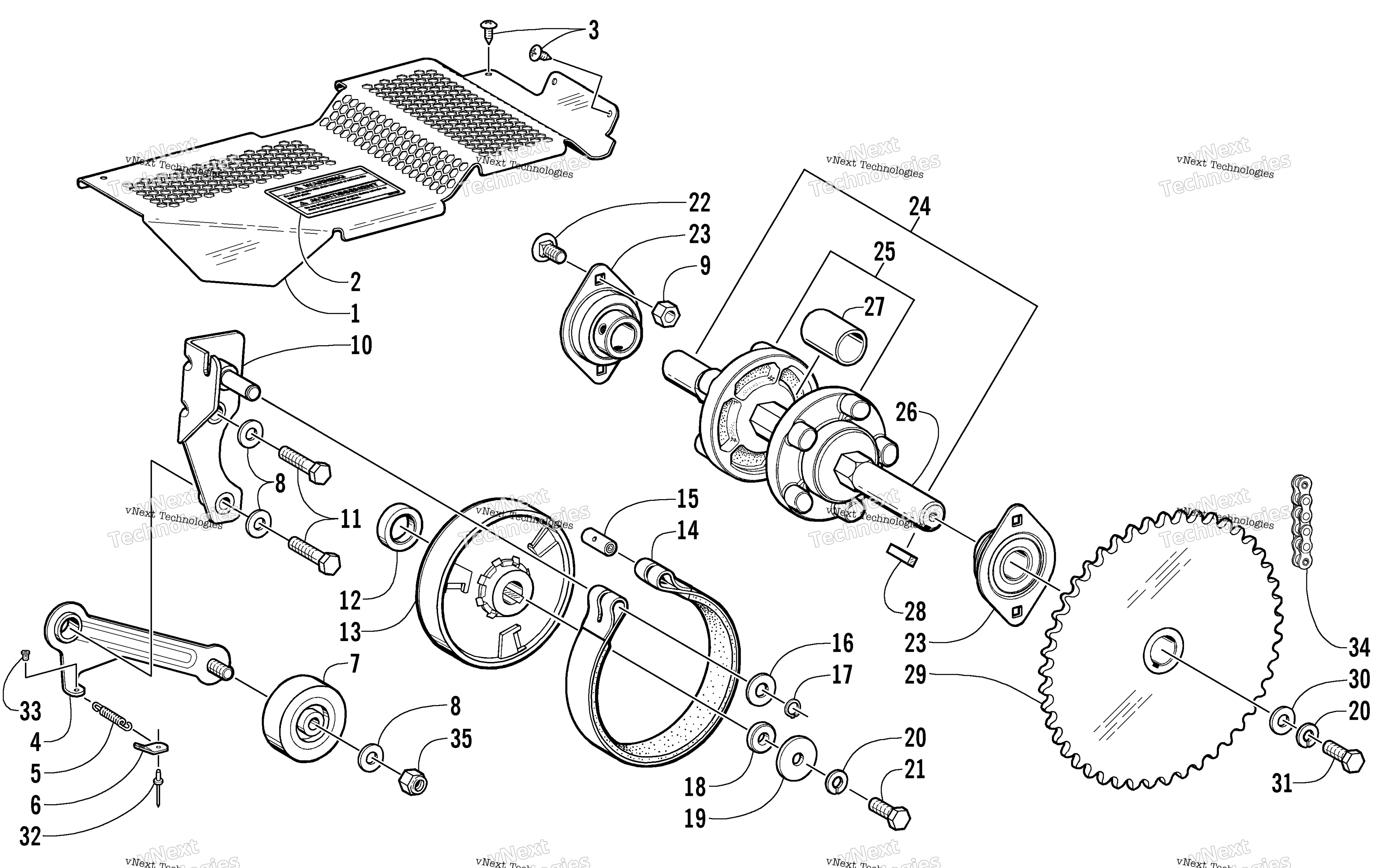 Привод Train Shaft And Brake Assemblies
