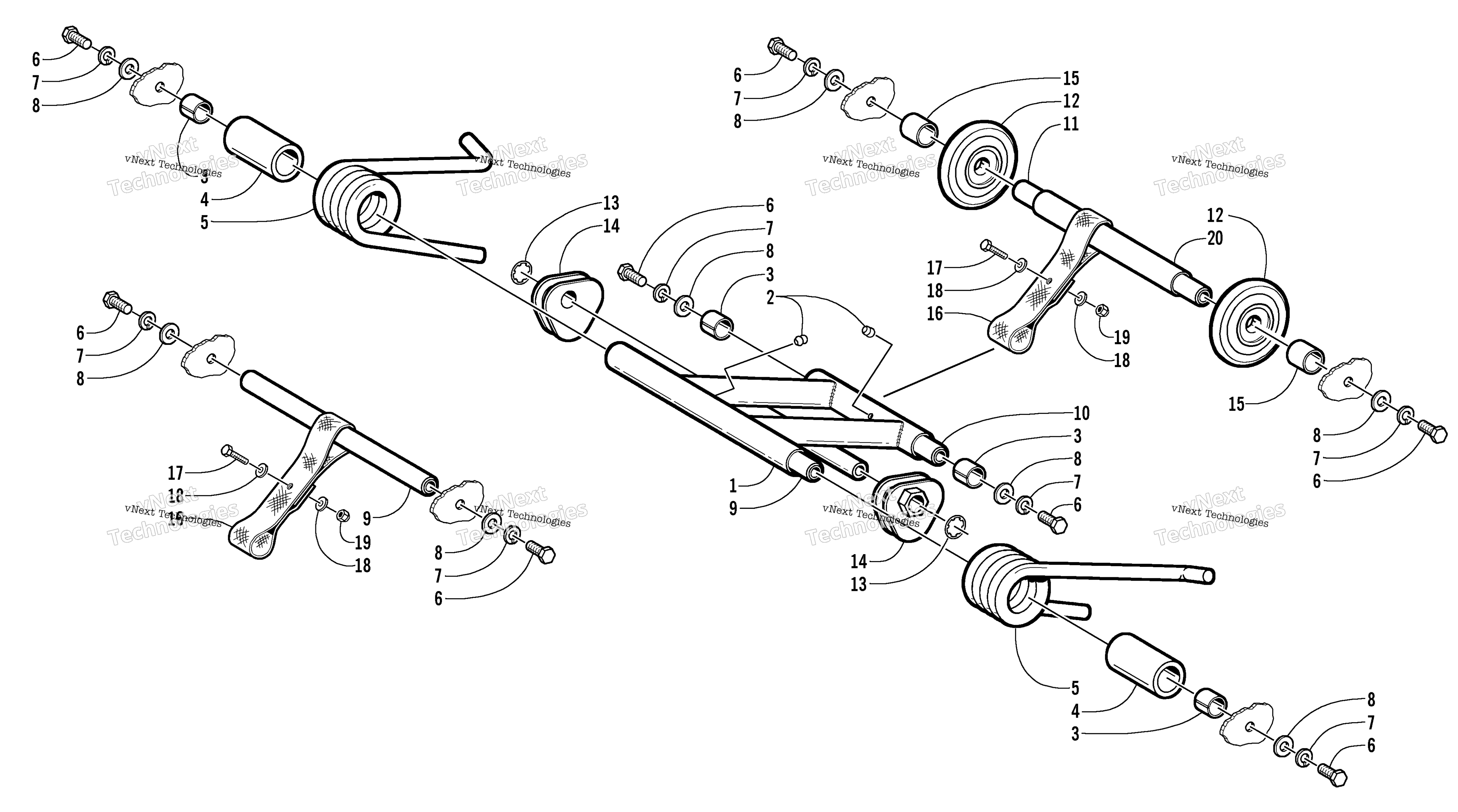 Задняя часть Suspension Arm Assembly