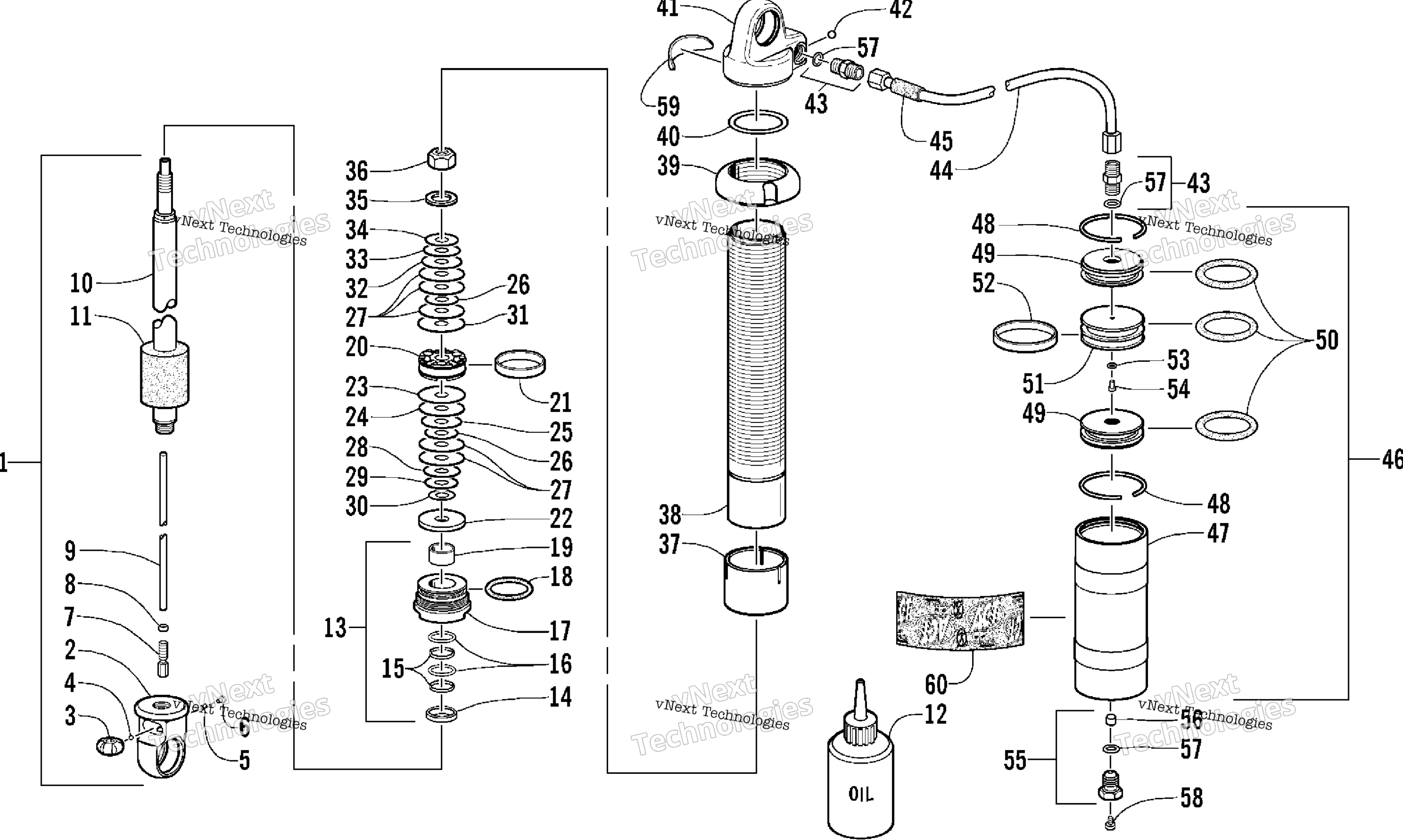 Передняя часть Suspension Shock Absorber