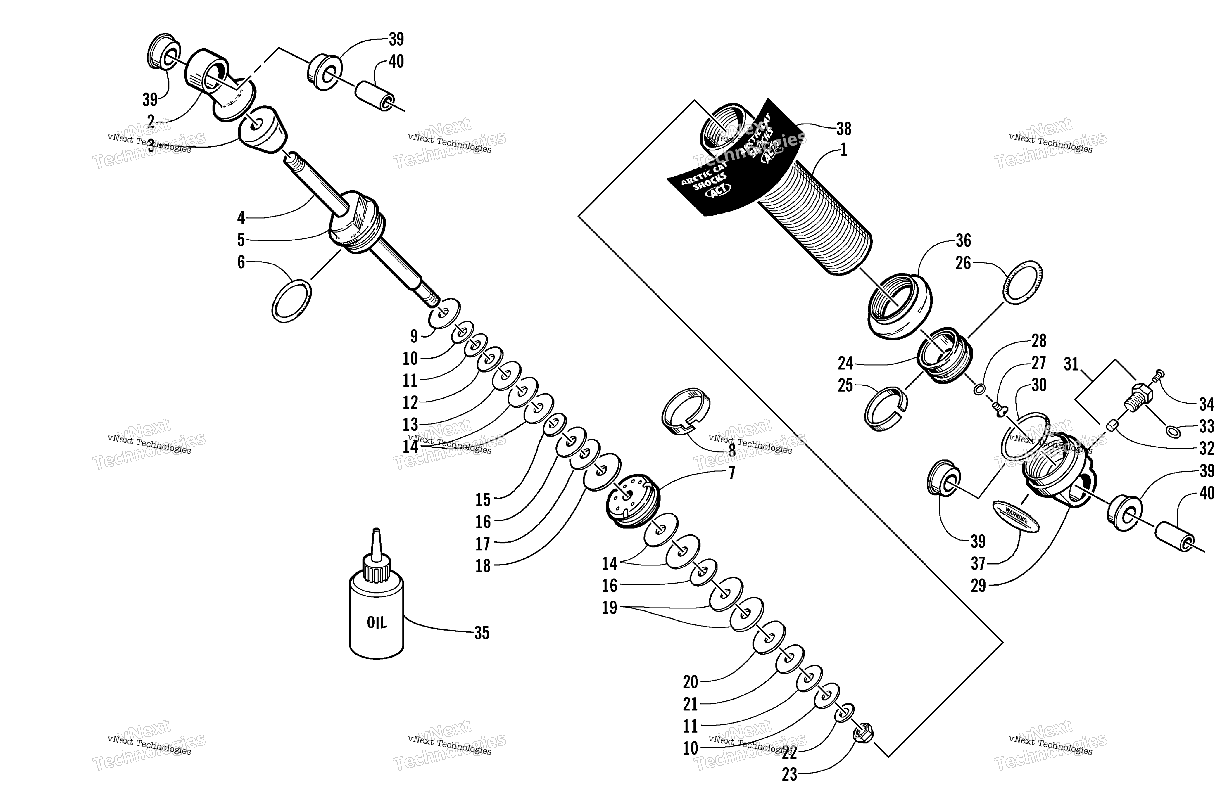 Передняя часть Suspension Shock Absorber