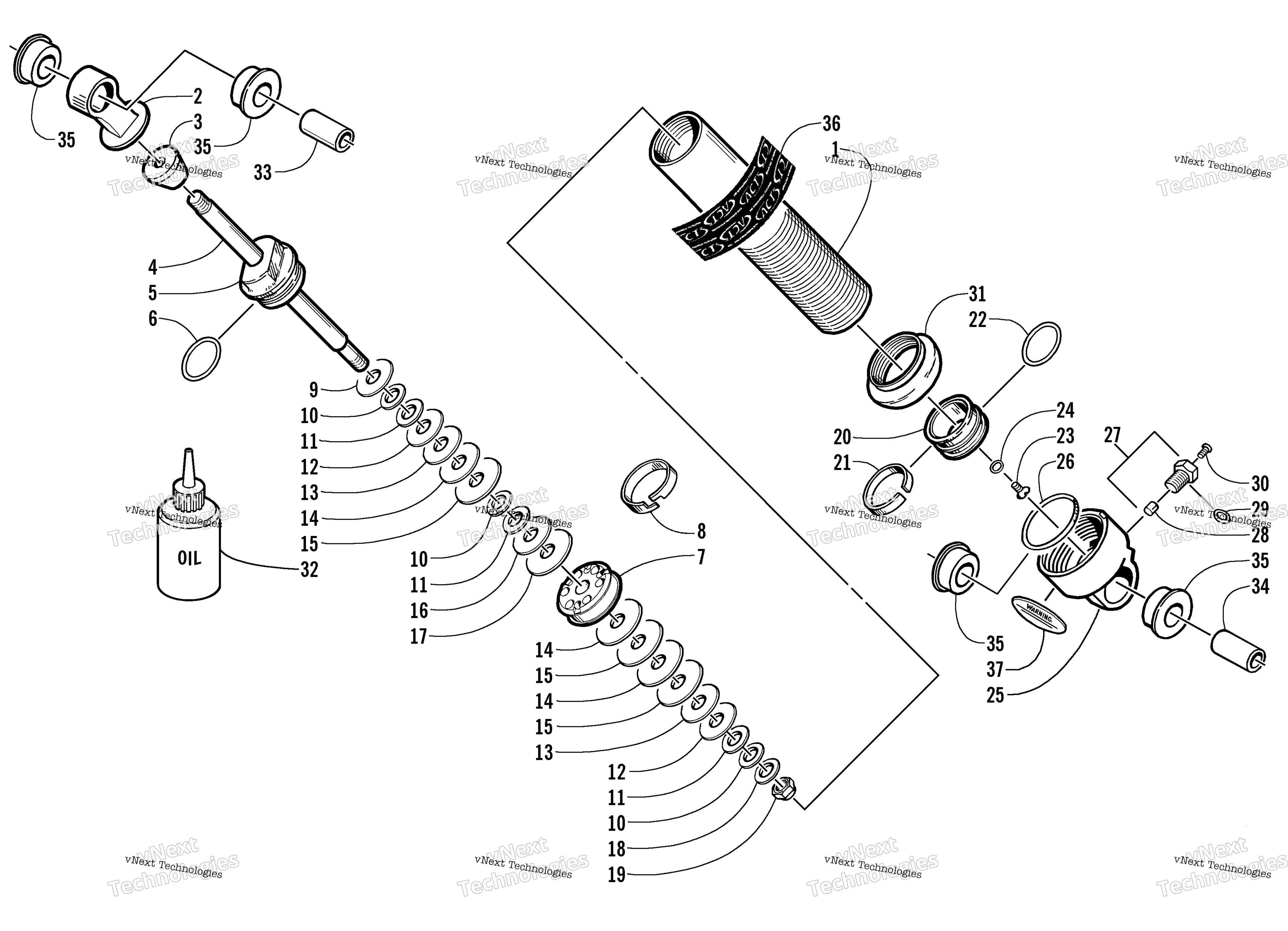 Передняя часть Suspension Shock Absorber
