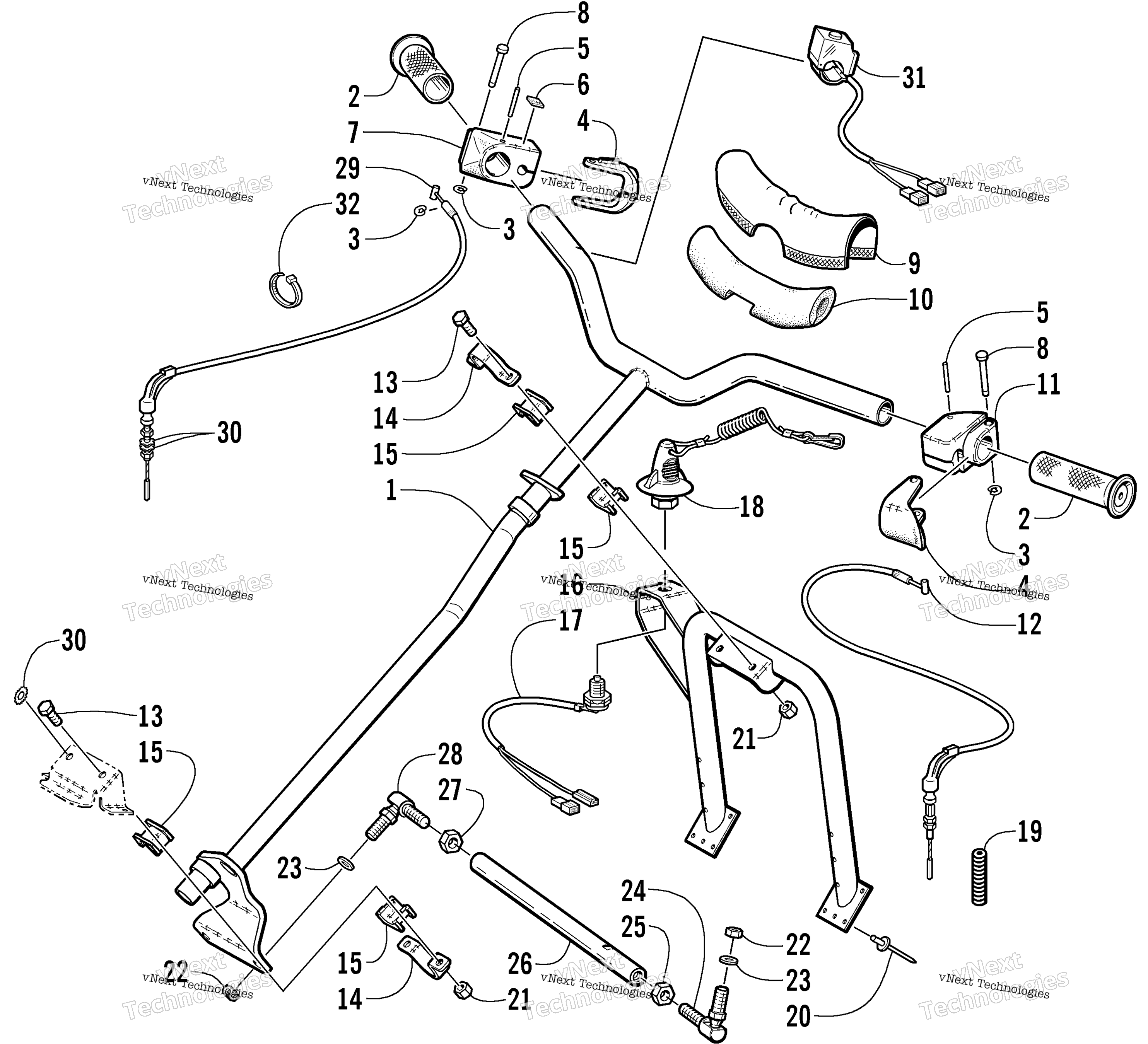 Рулевое управление Post And Tie Rod Assembly