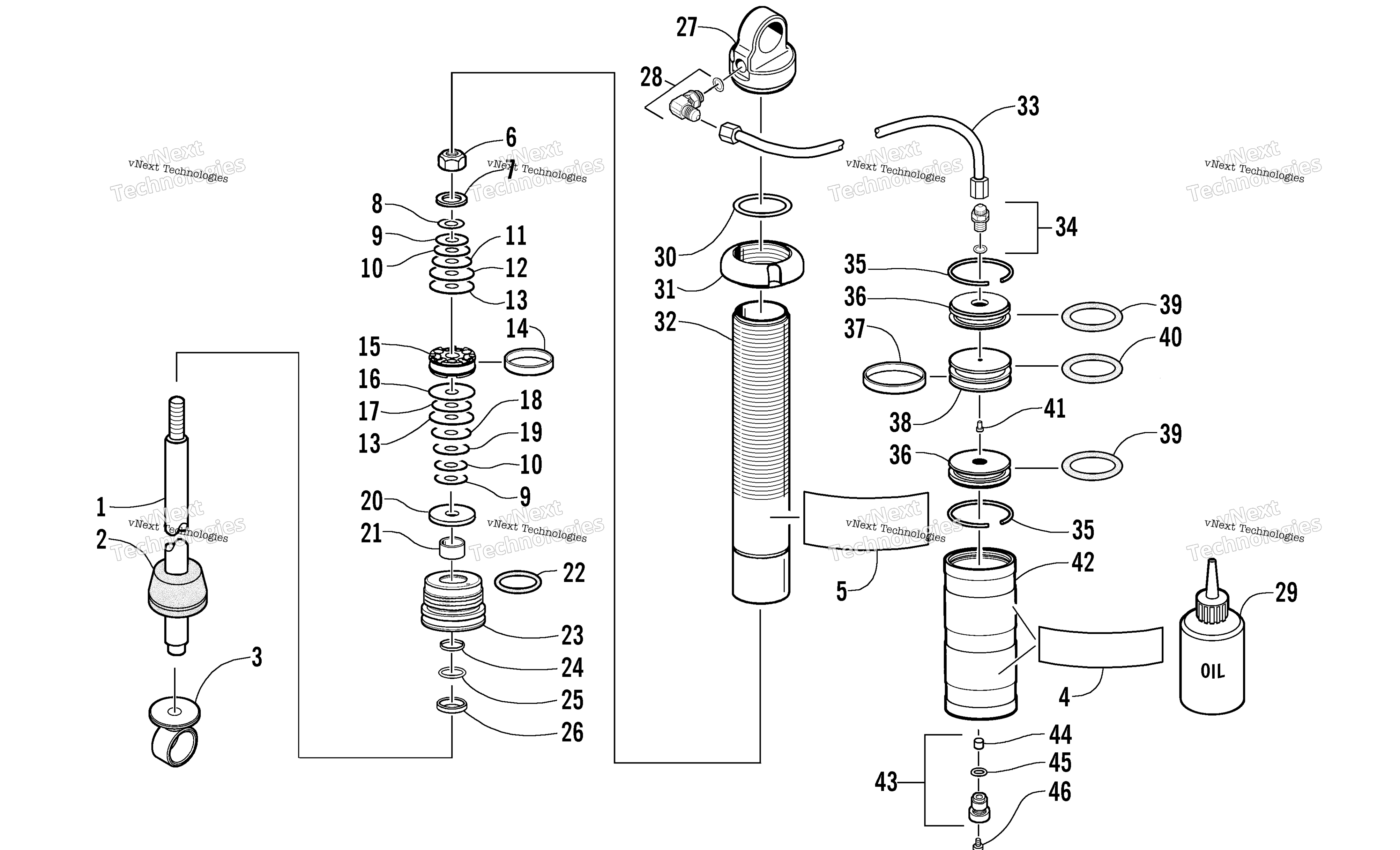 Передняя часть Suspension Shock Absorber