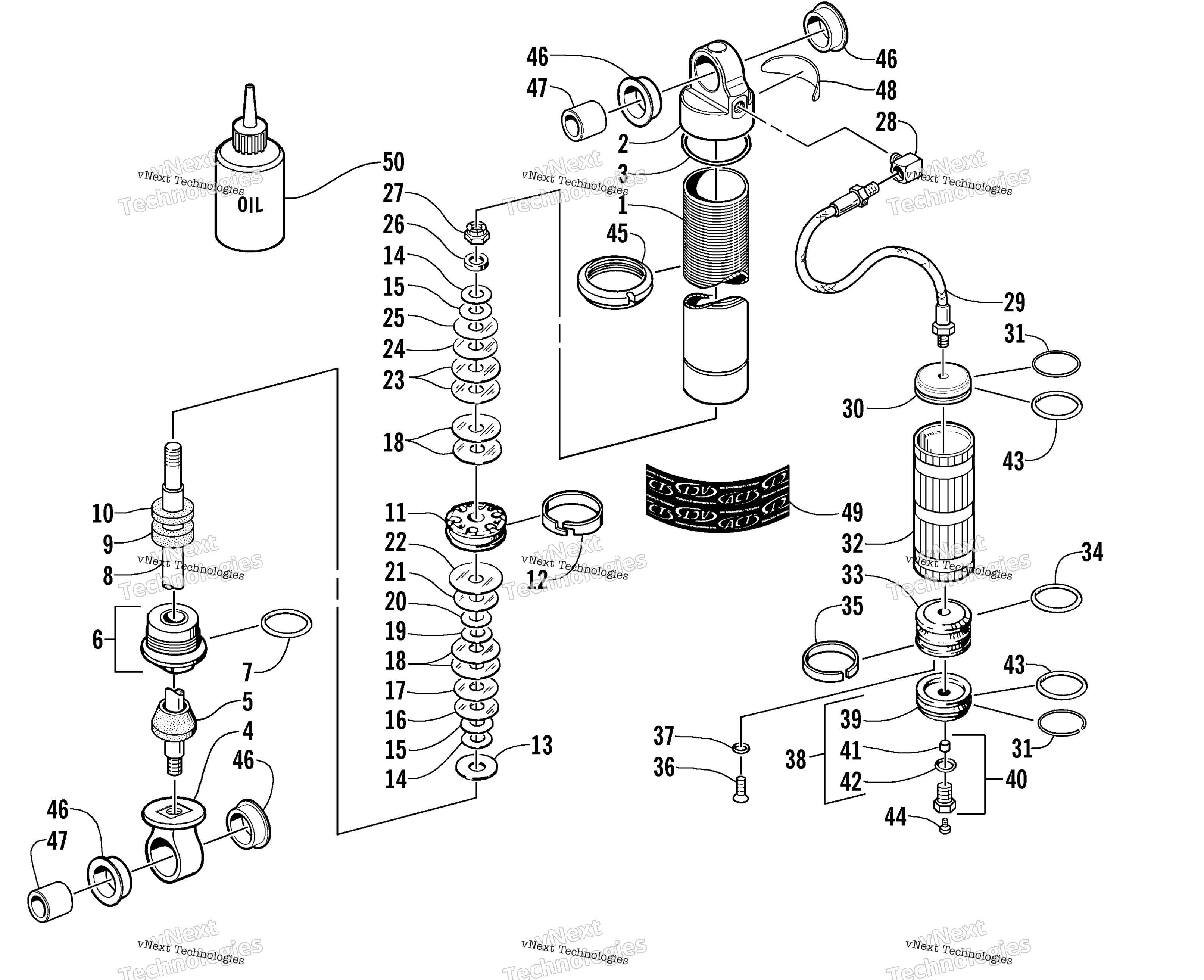 Передняя часть Suspension Shock Absorber