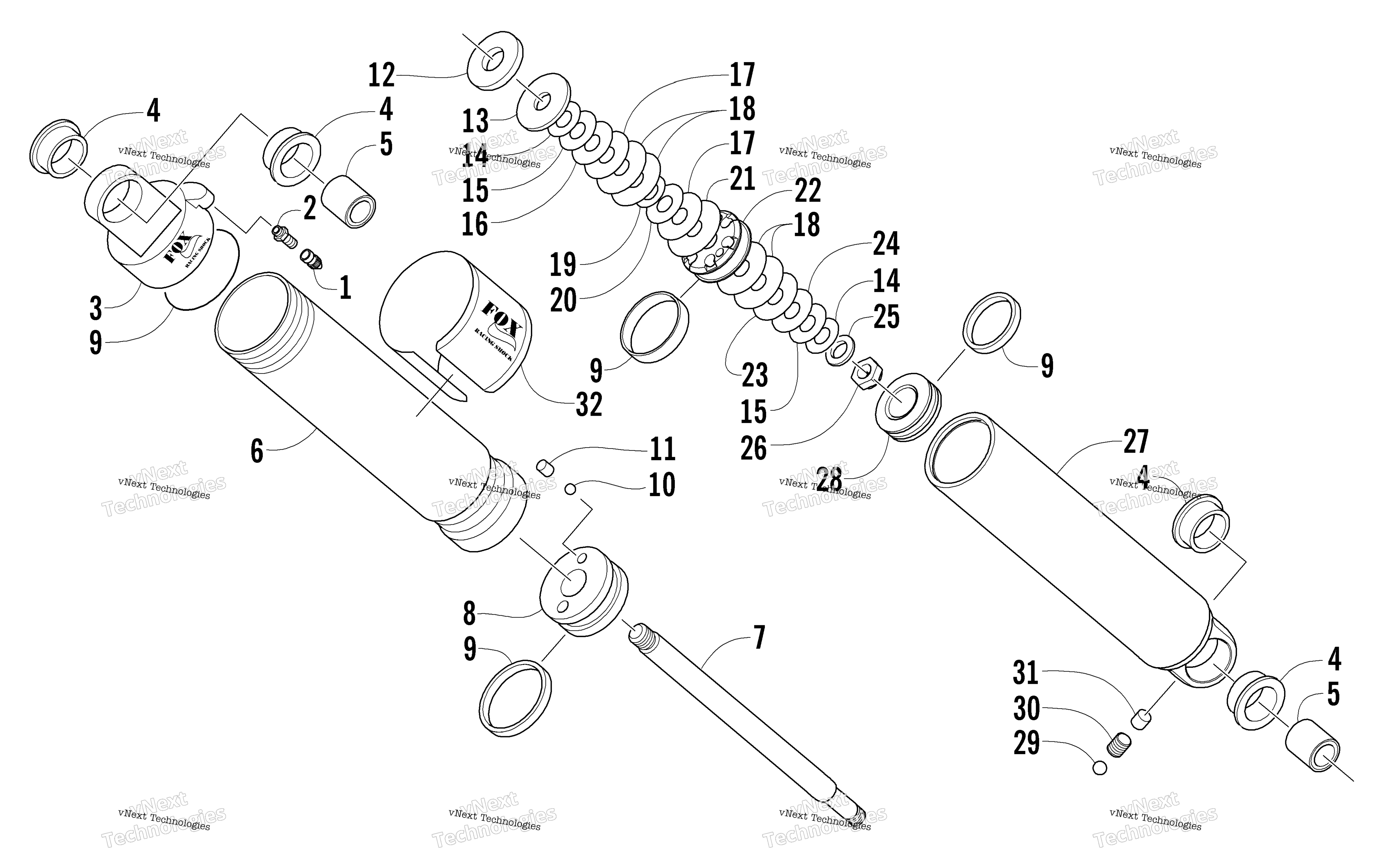 Передняя часть Suspension Shock Absorber