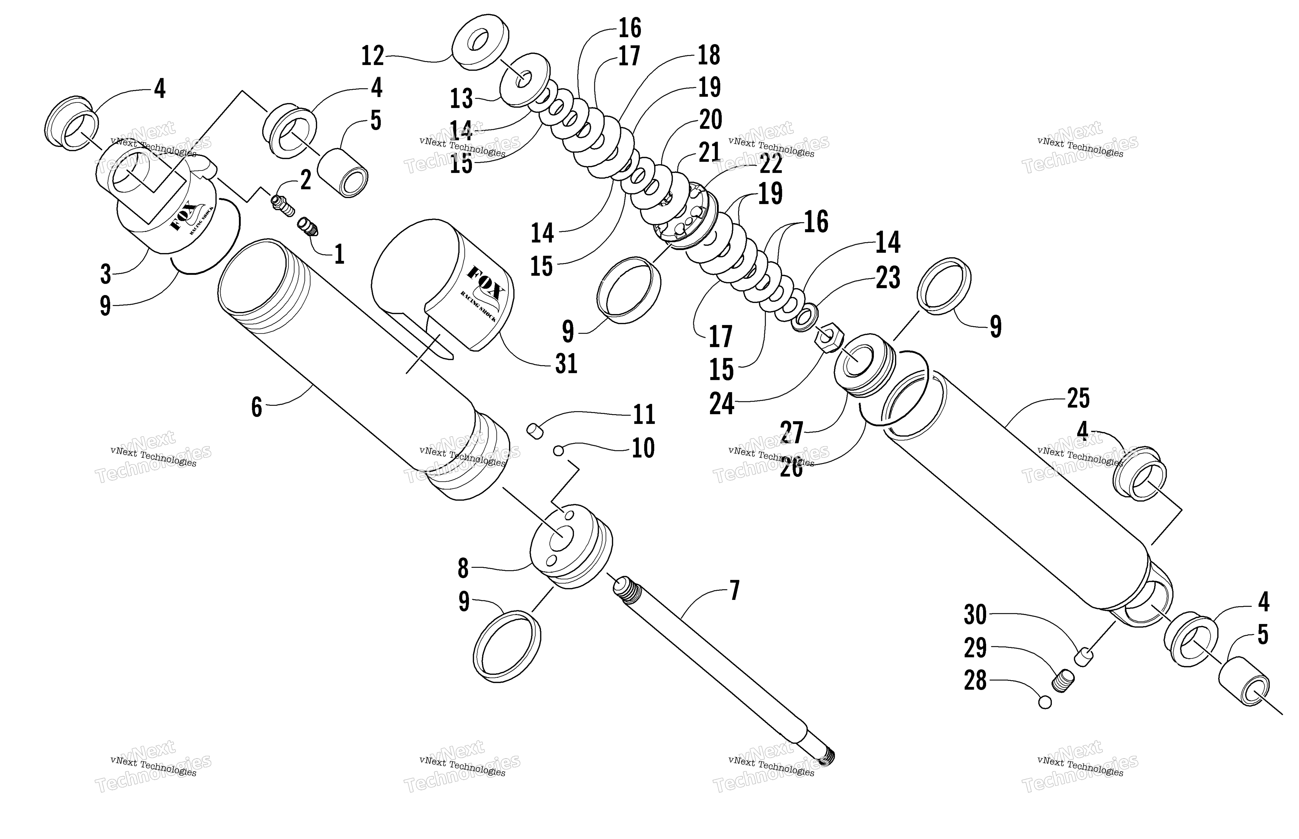 Передняя часть Suspension Shock Absorber