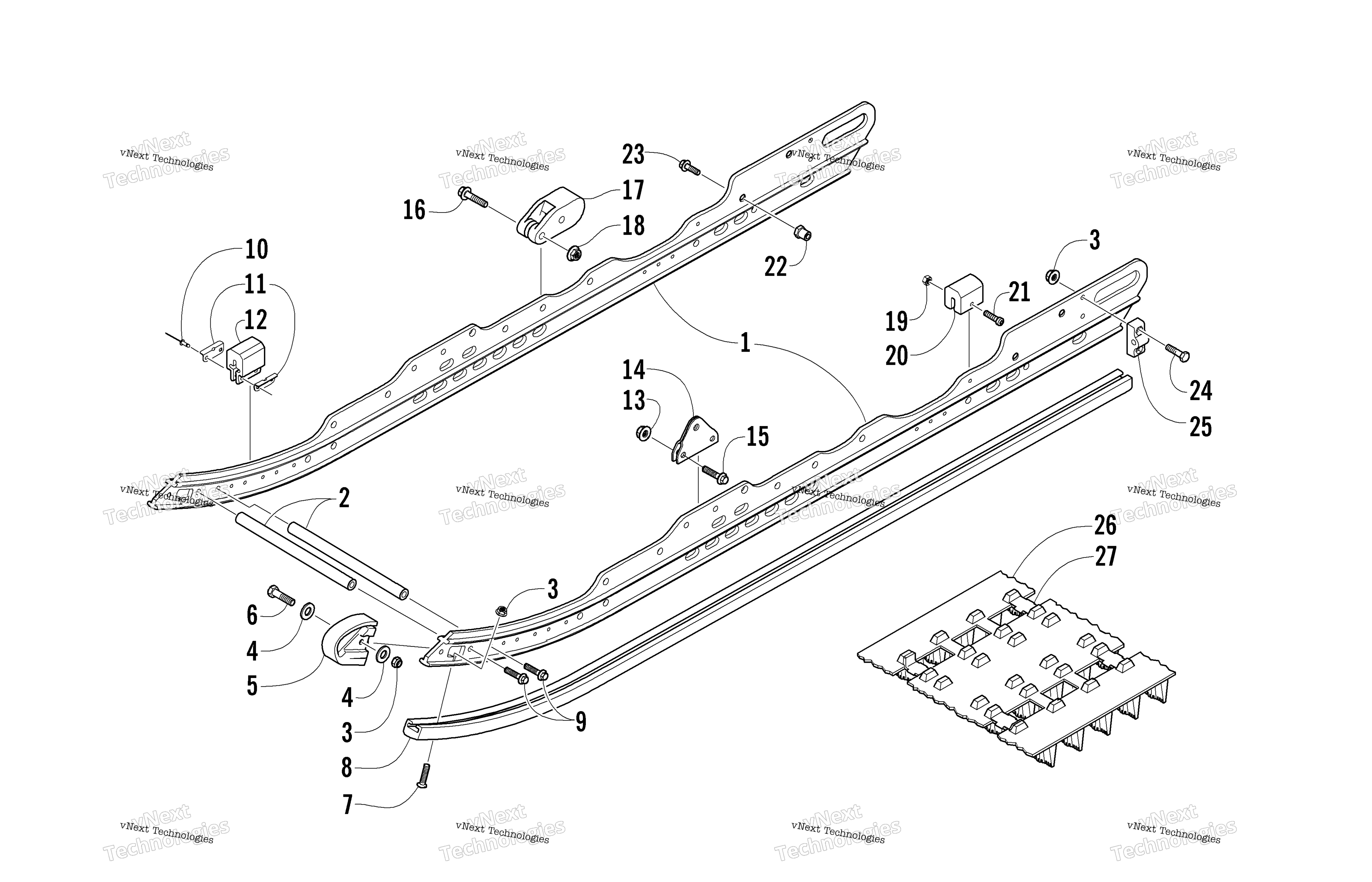 Slide Rail и Track узел