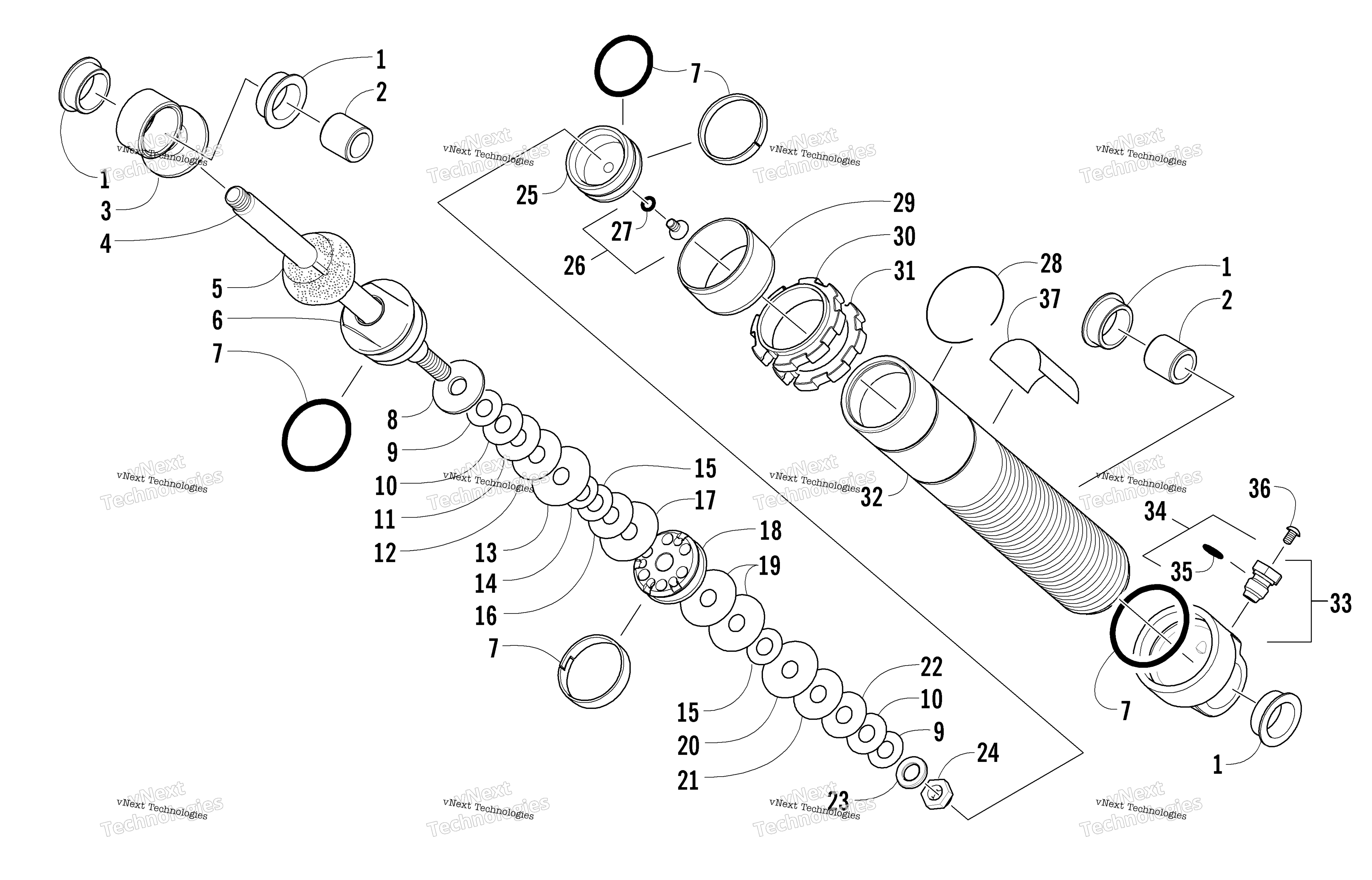 Передняя часть Suspension Shock Absorber