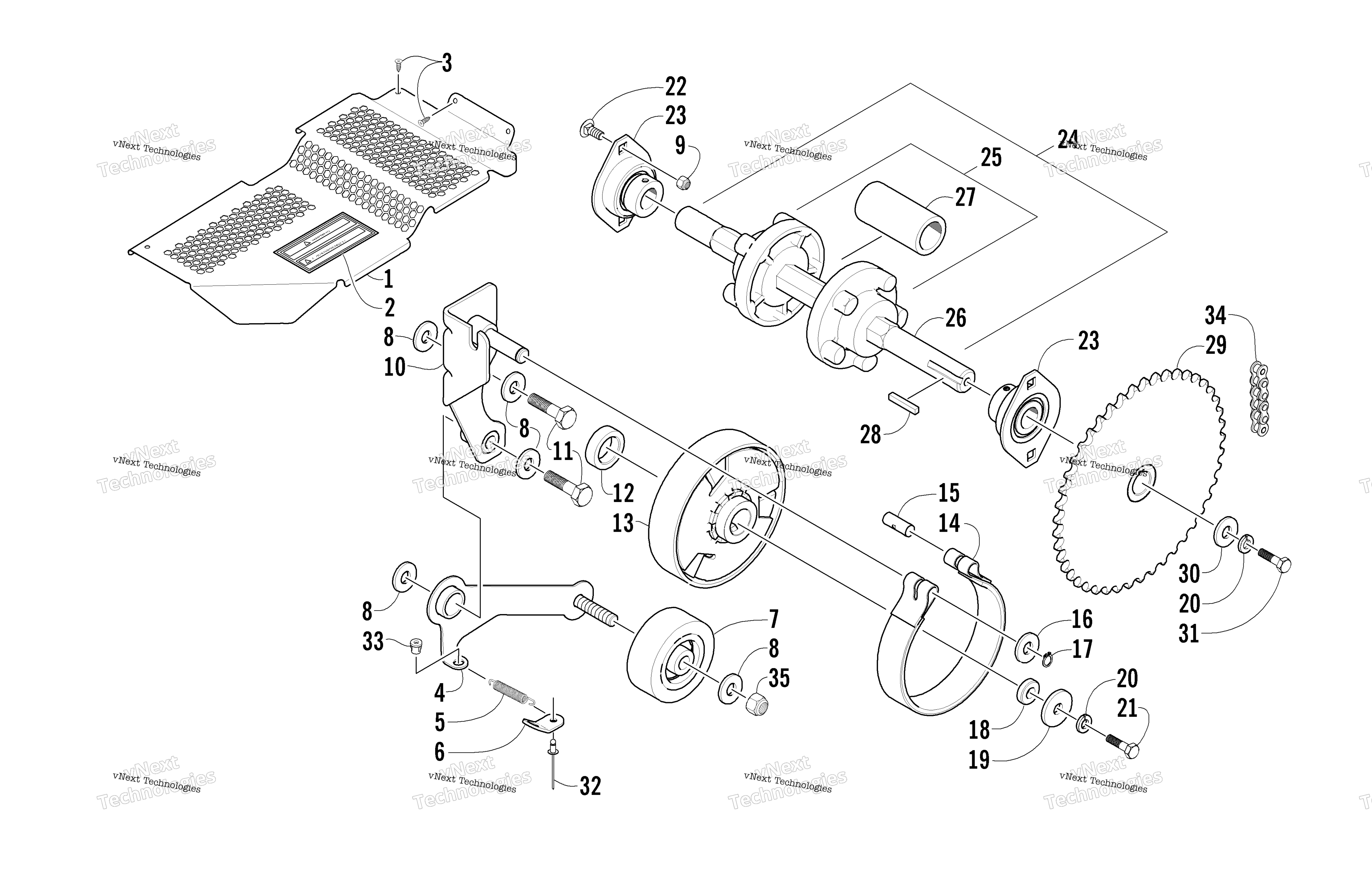 Привод Train Shaft And Brake Assemblies