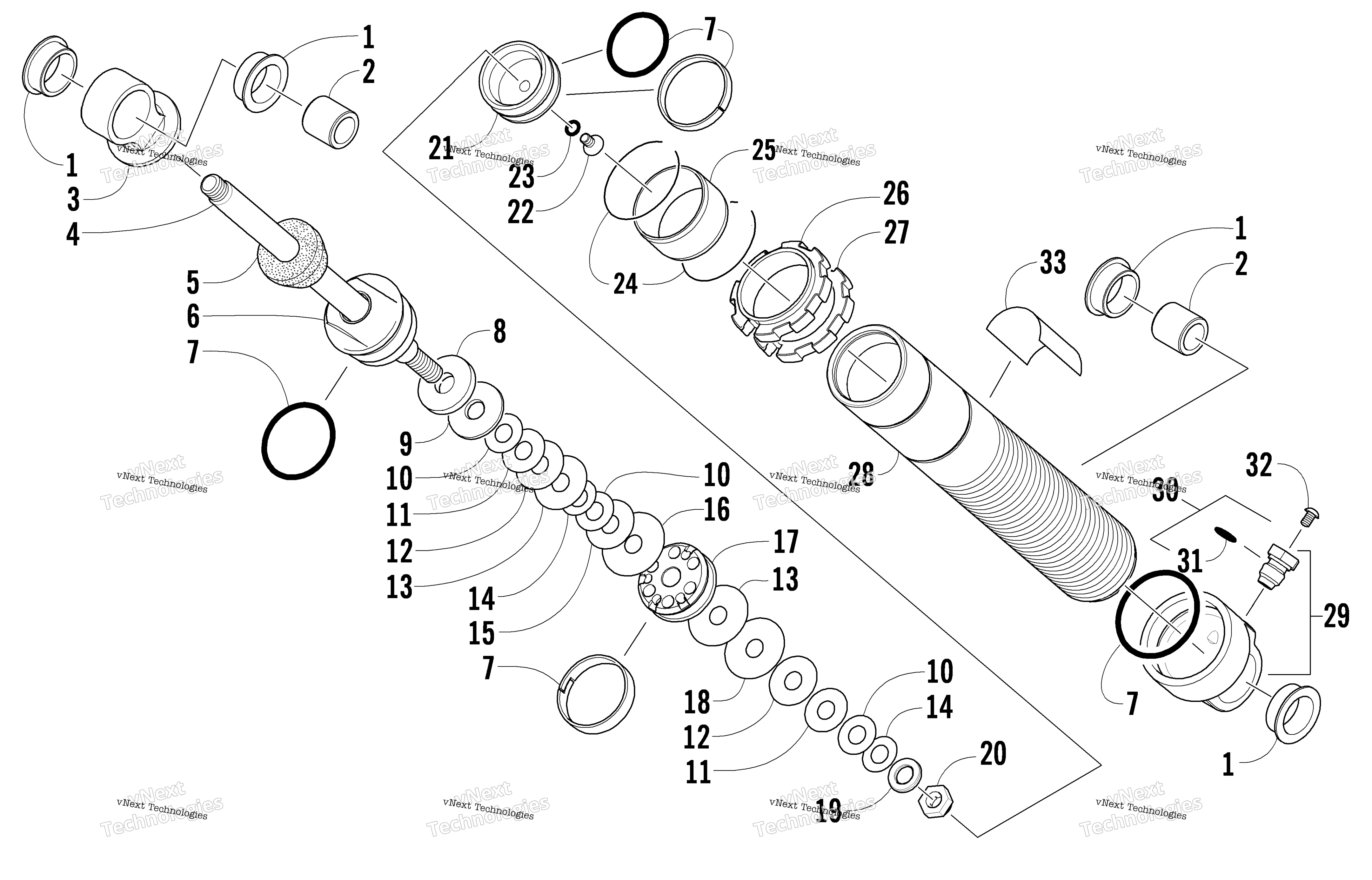 Передняя часть Suspension Shock Absorber