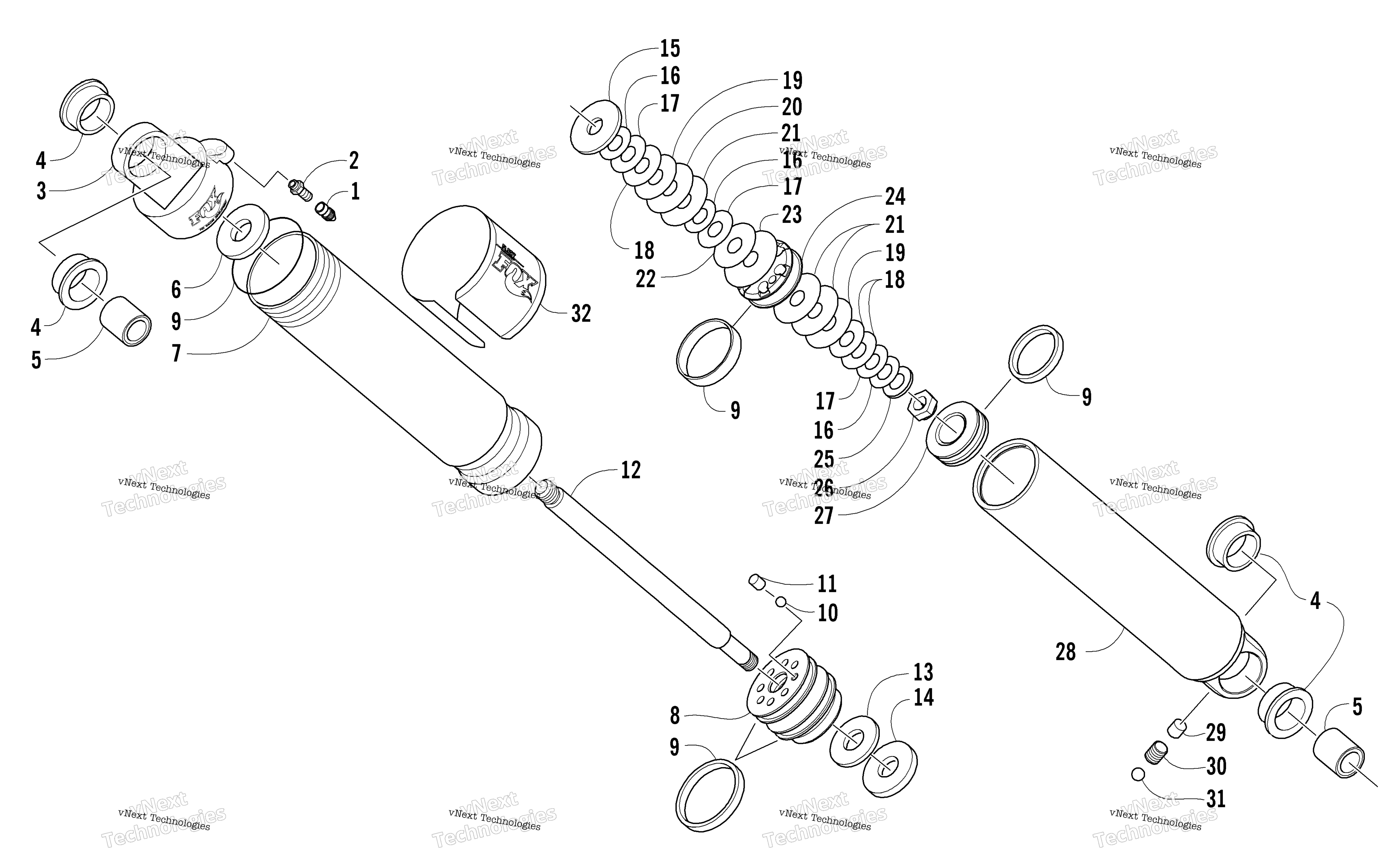 Передняя часть Suspension Shock Absorber