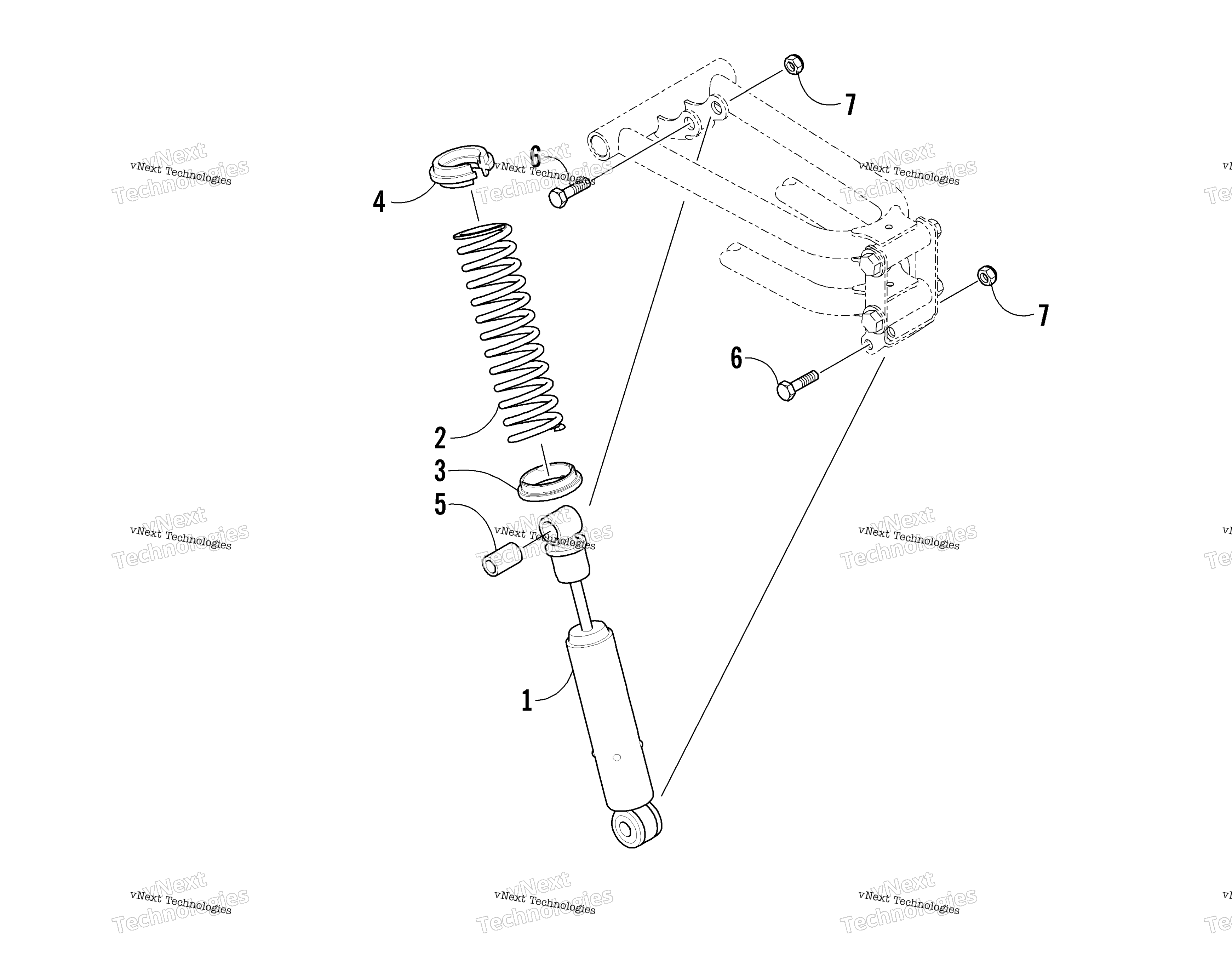 Передняя часть Suspension Shock Absorber