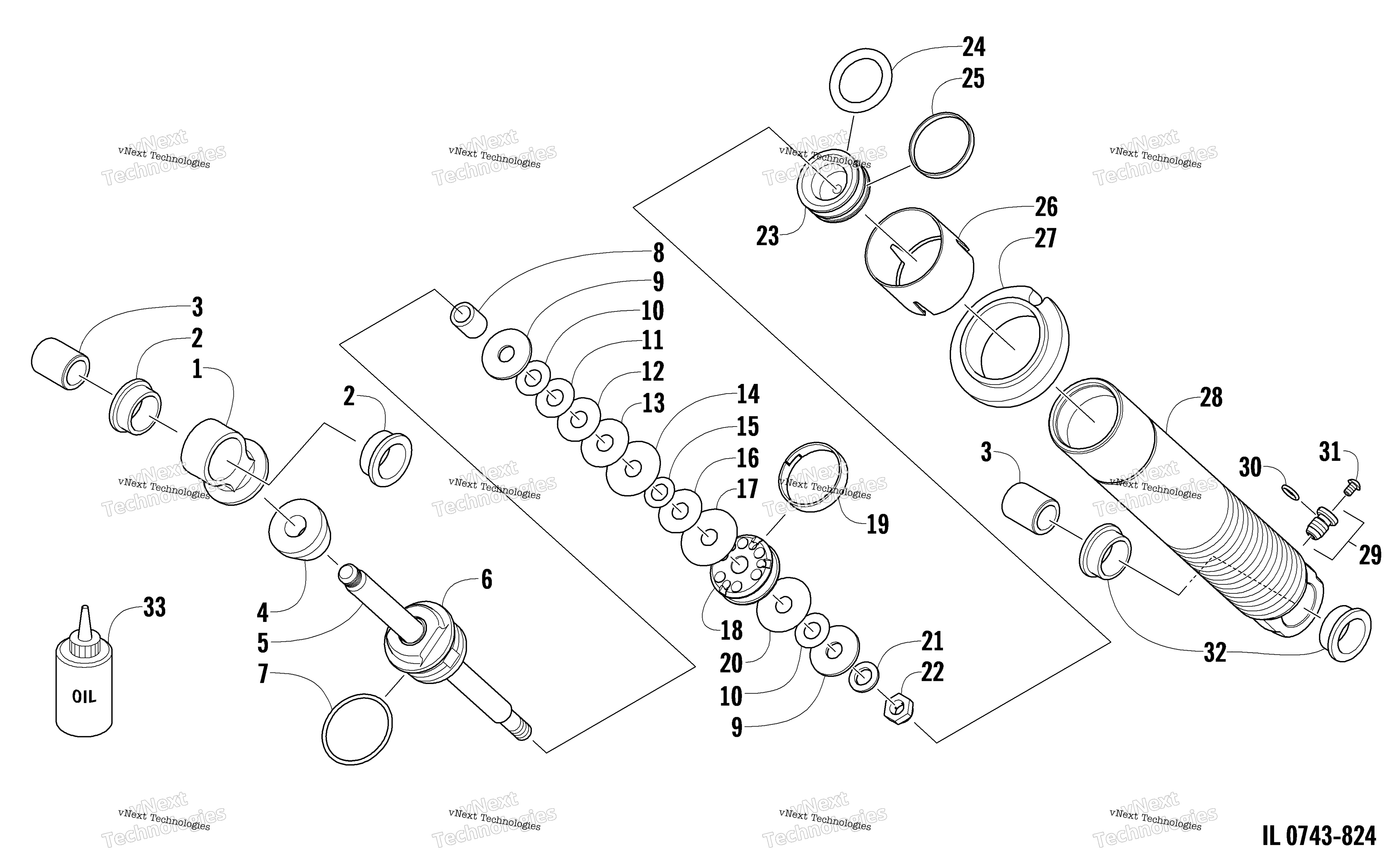 Передняя часть Suspension Shock Absorber