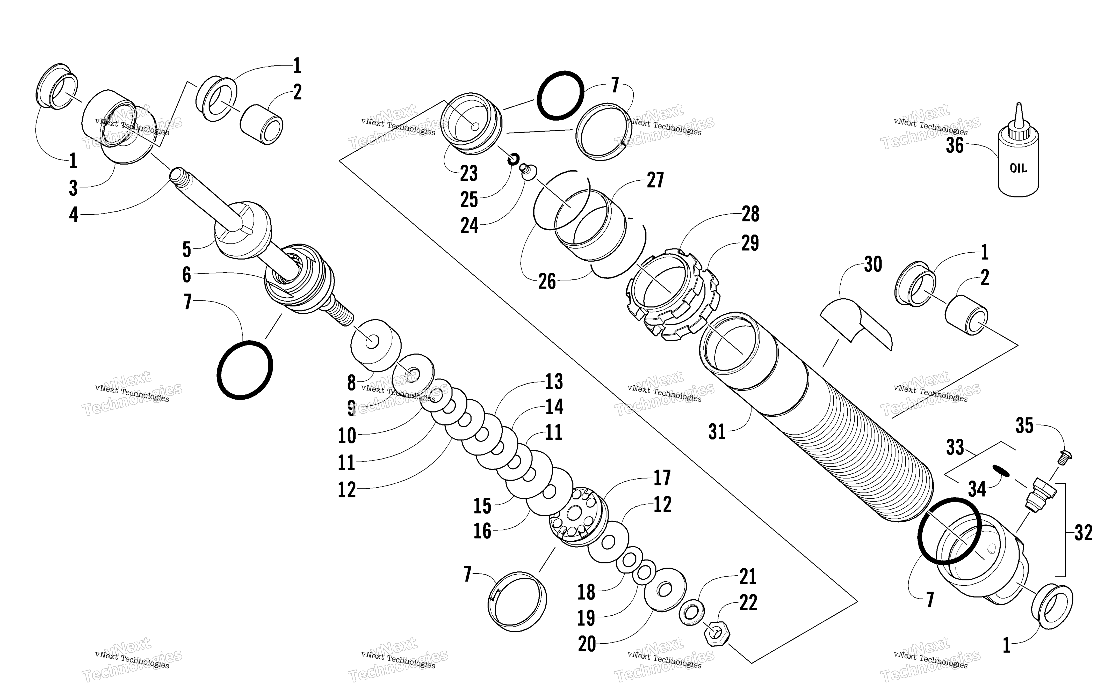 Передняя часть Suspension Shock Absorber