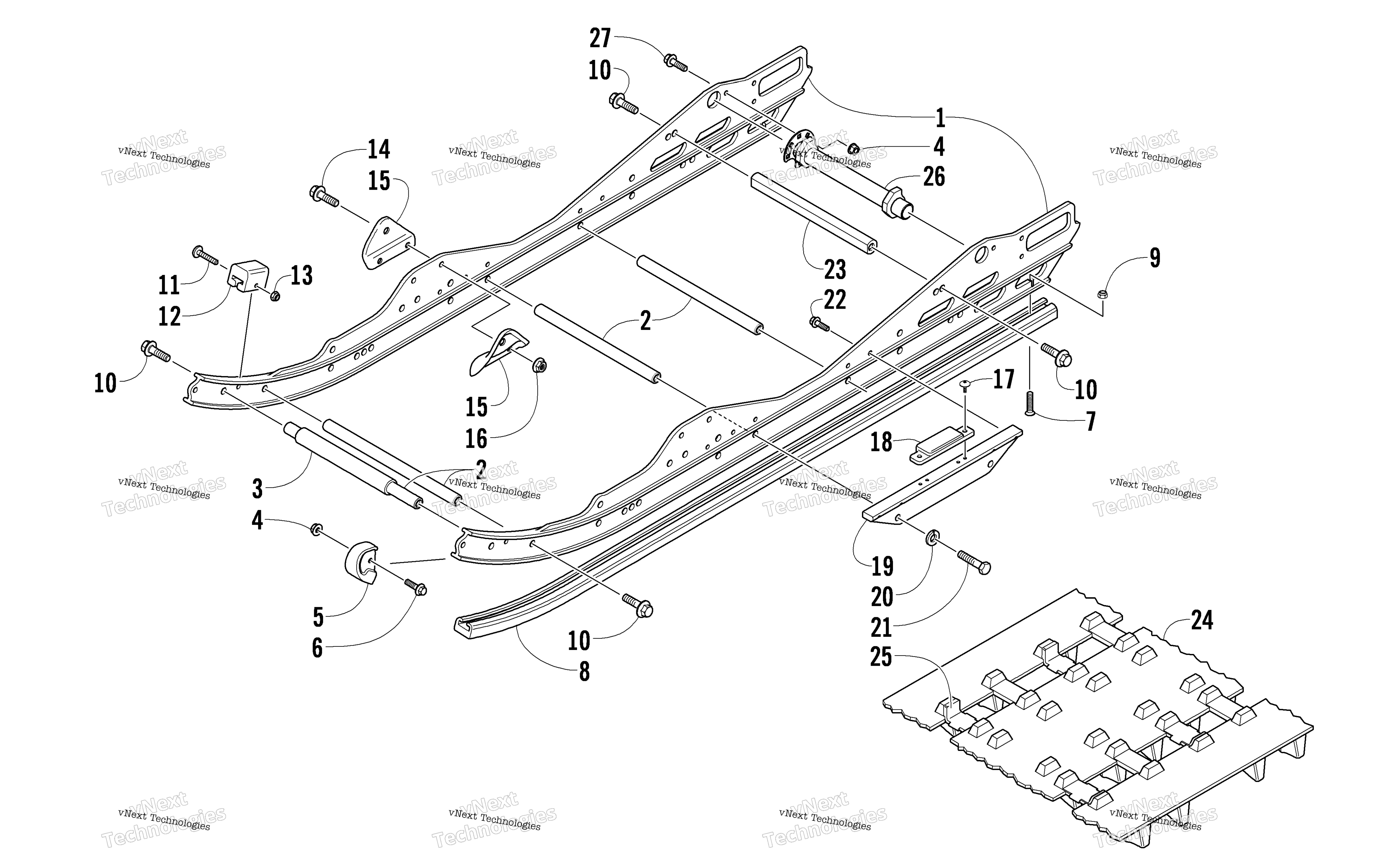 Slide Rail и Track узел