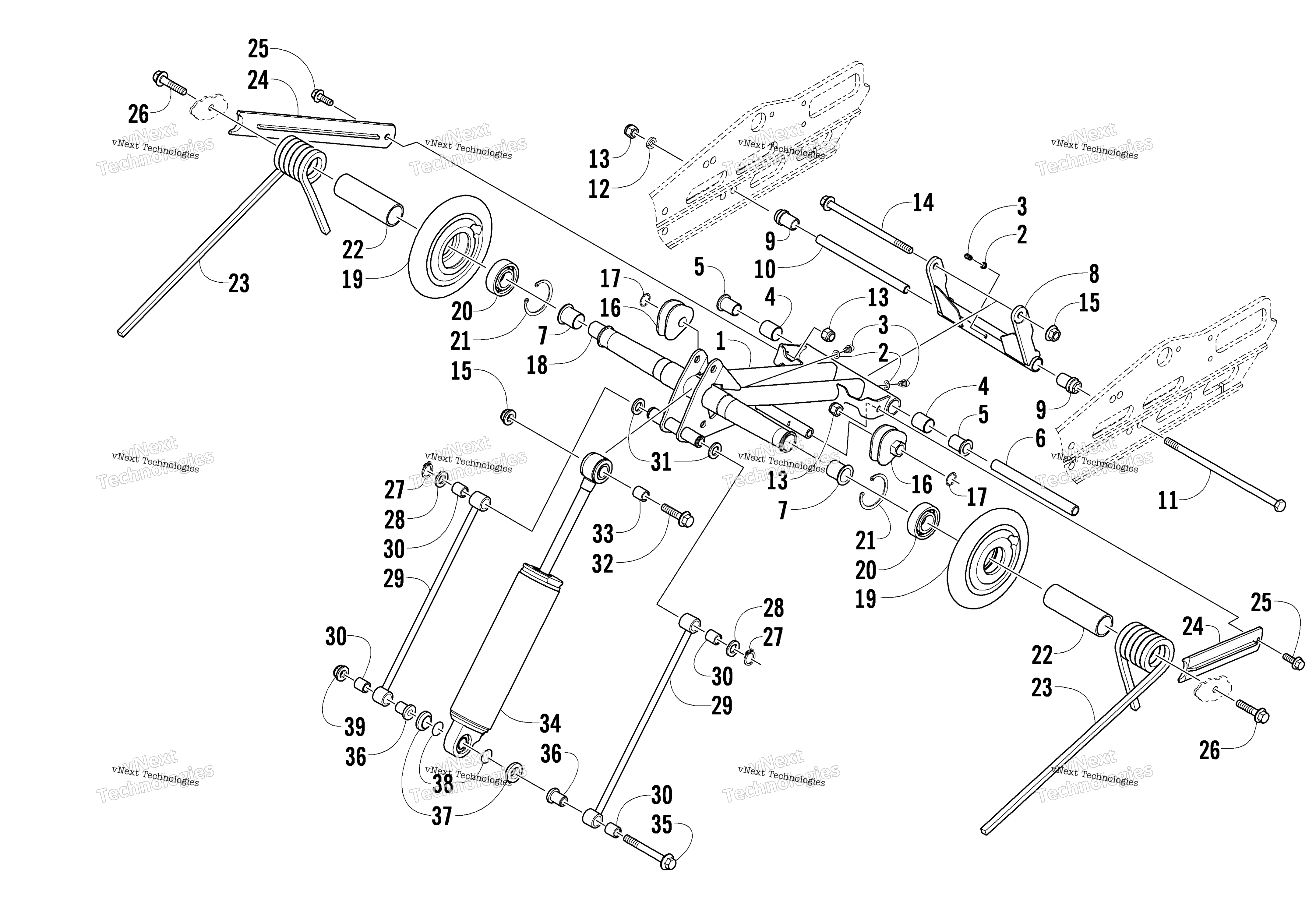 Задняя часть Suspension Rear Arm Assembly