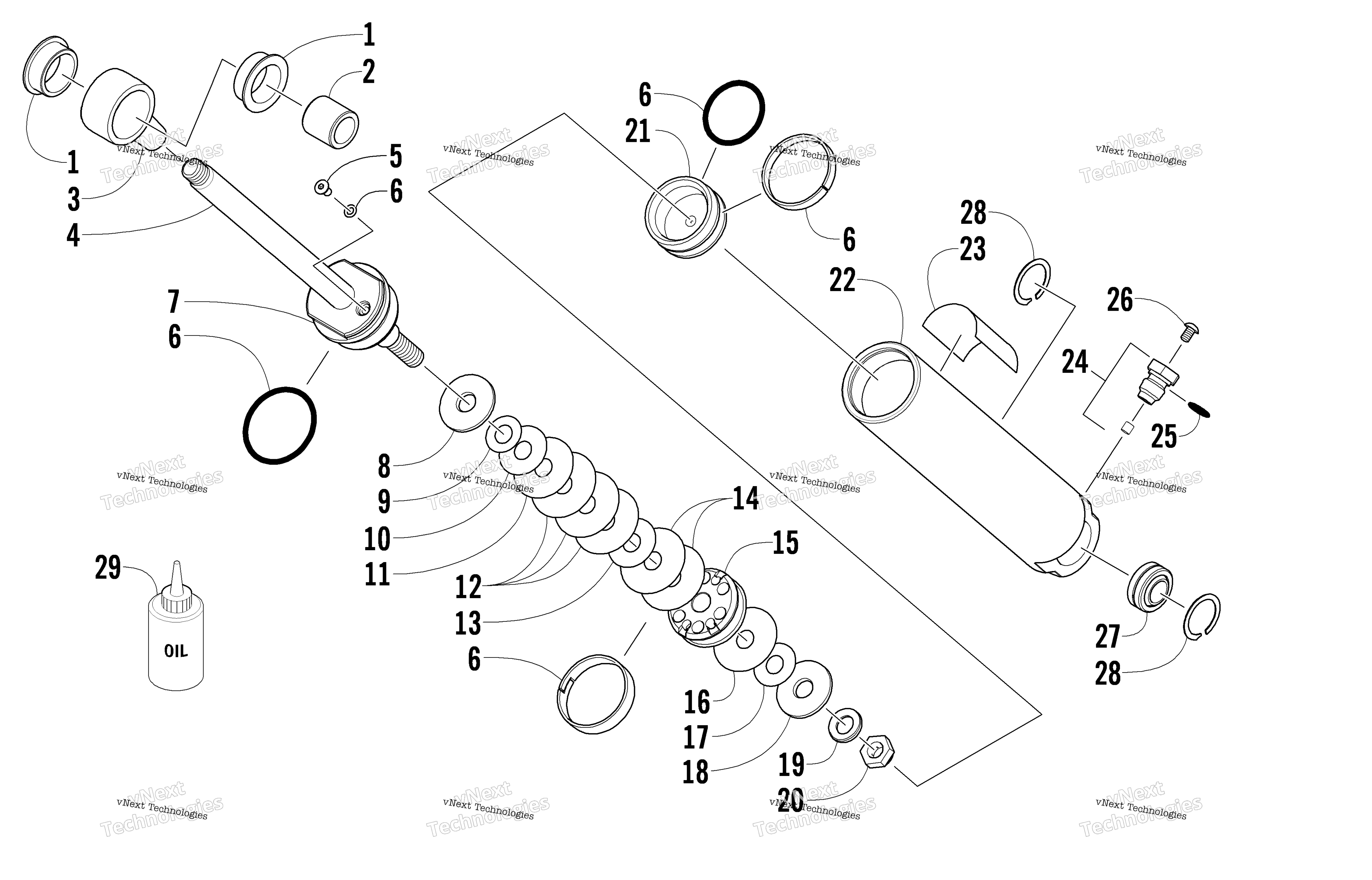 Задняя часть Suspension Rear Arm Shock Absorber