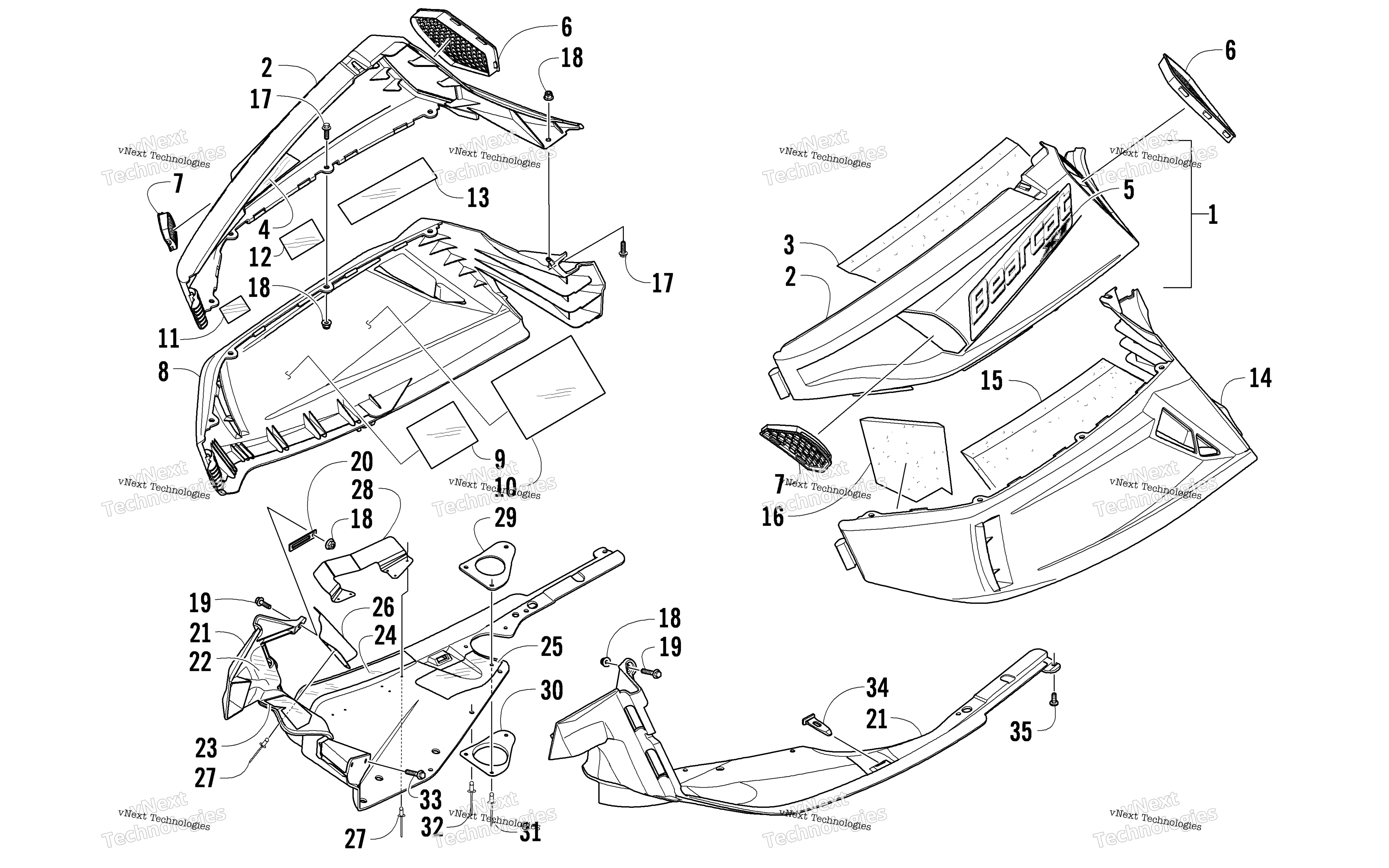 Skid Plate и Side панель узел